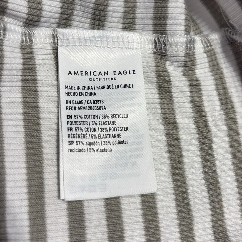 American Eagle Striped Ribbed Tee - Picture 4 of 4
